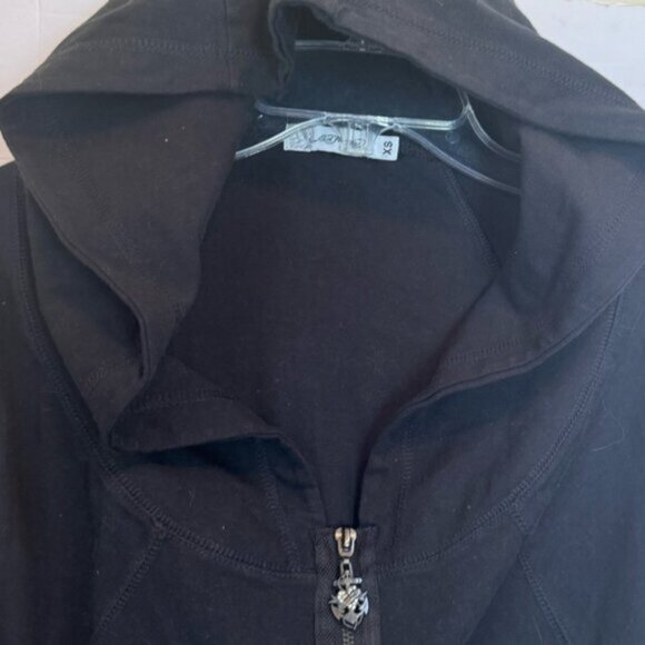 Ed Hardy Vintage Y2K 1/2 Zip Hoodie Cotton Tattoo Roses Graphic Long Sleeves XS - Picture 13 of 16